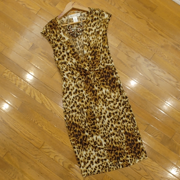 Alexis Taylor Dresses & Skirts - $48 ALEXIS TAYLOR LEOPARD PRINT DRESS S(4/6)